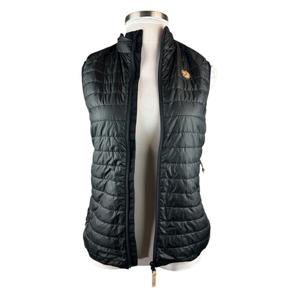 *Read* Fjallraven Abisko Padded Vest Lightweight Zip Puffer Black Women's Medium - Picture 4 of 14